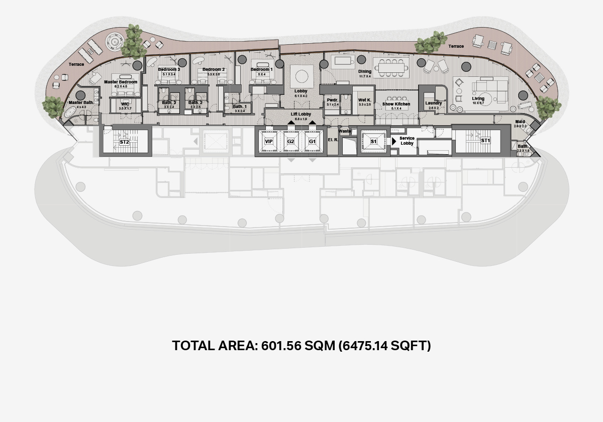 Bulgari Lighthouse Dubai · Floor plan · indicative layout · Meraas