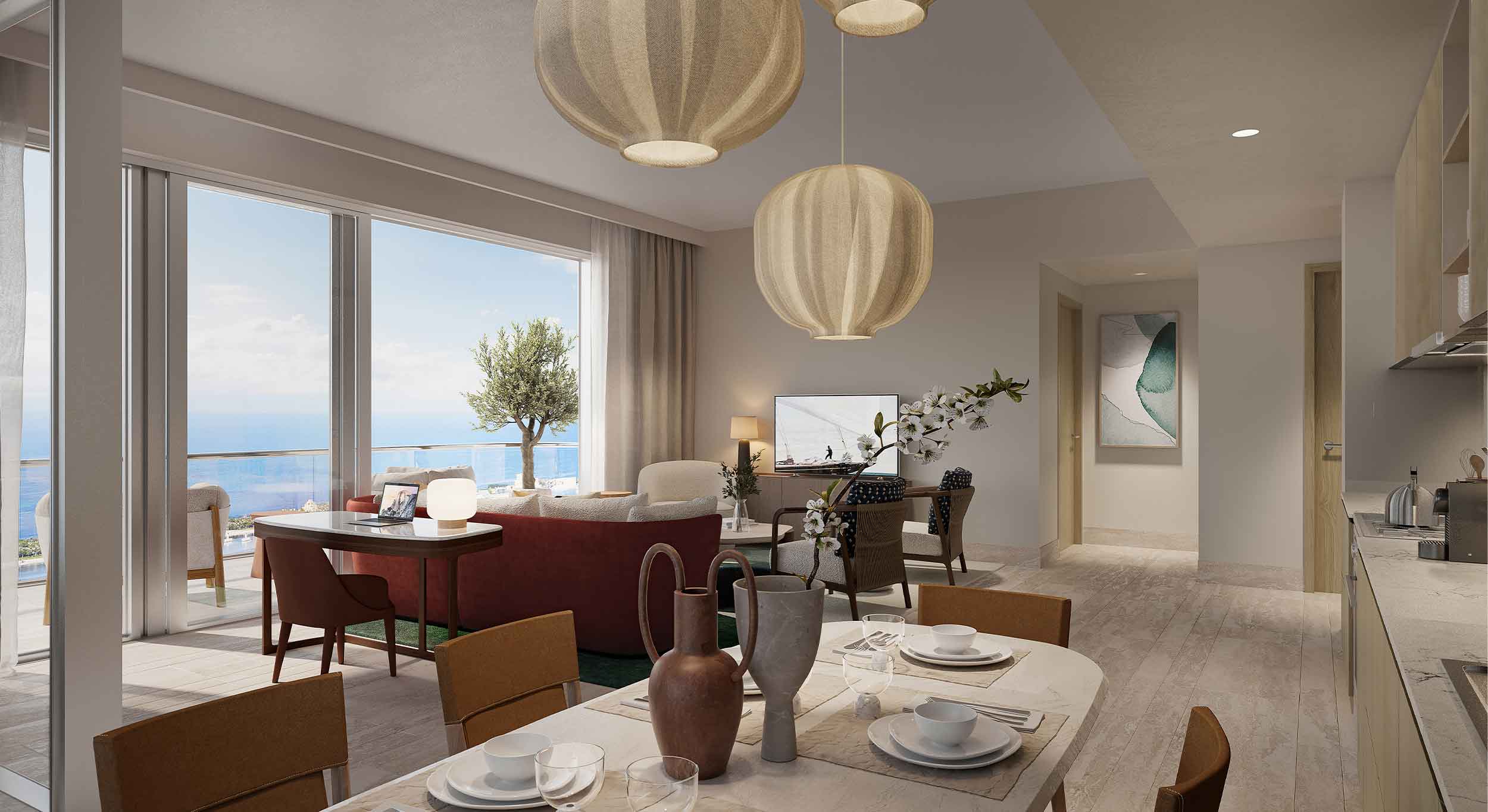 Address Residences The Bay interior architectural rendering