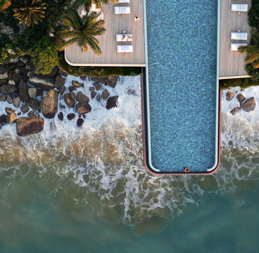 Jumeirah Asora Bay · Developer coastal pool rendering