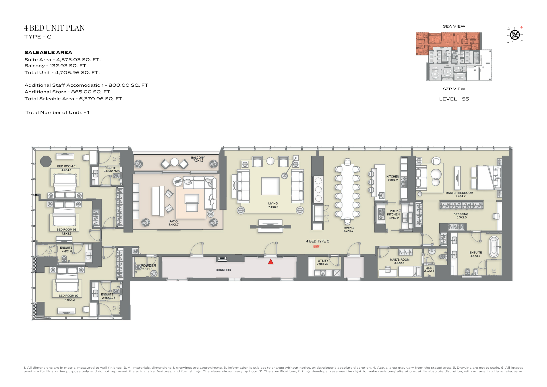 The S Tower · Palm View · Project sample layout